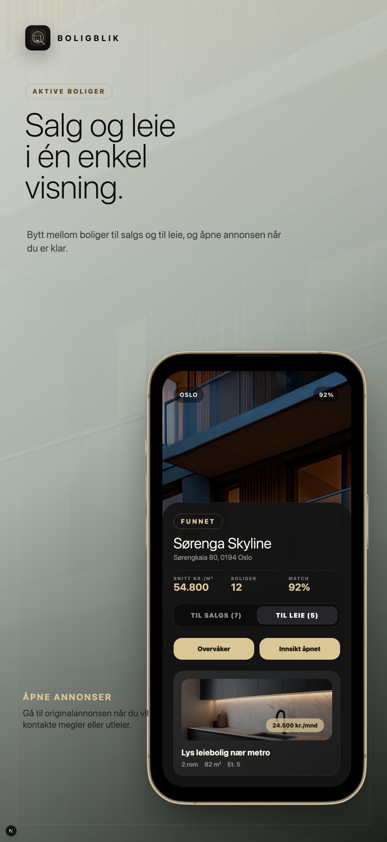Boligblik sale and rent inventory