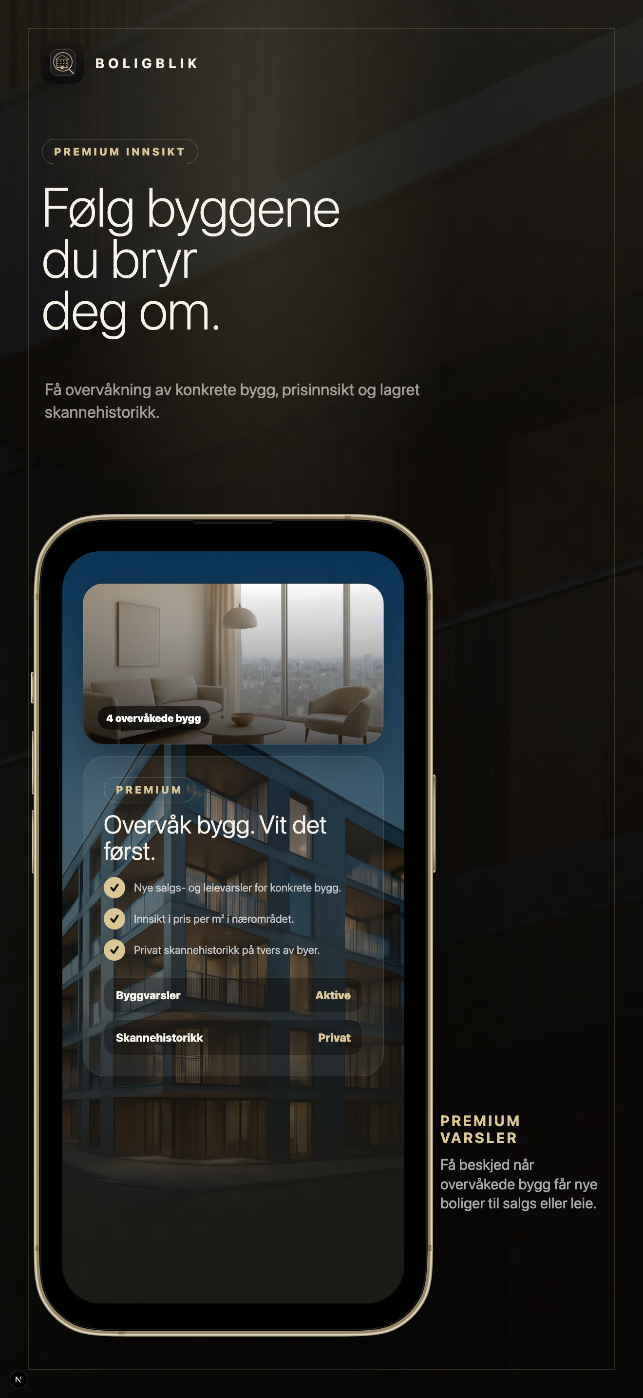Boligblik premium alerts